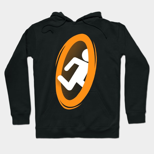 Orange portal - Back and Front - Video Game Hoodie by BlancaVidal